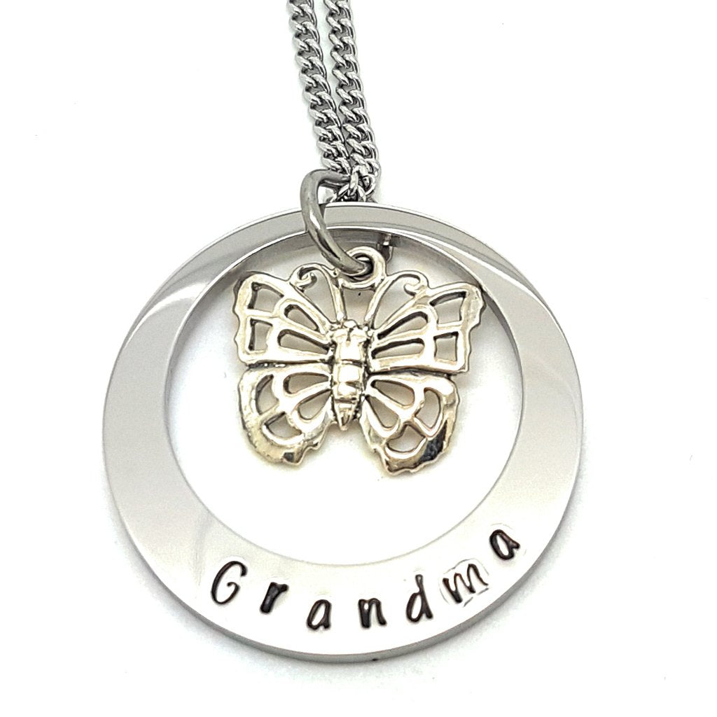 Silver deals grandma necklace