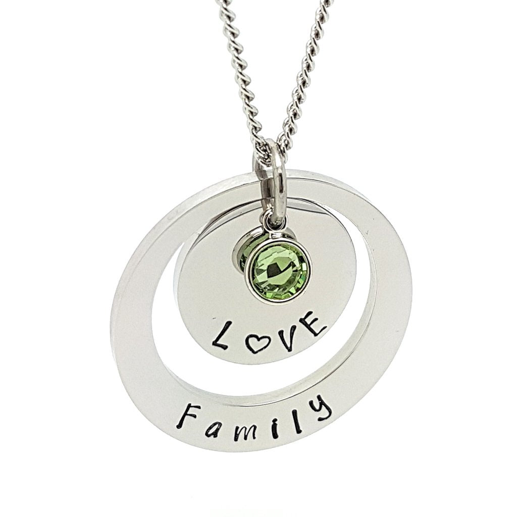 Layered deals birthstone necklace