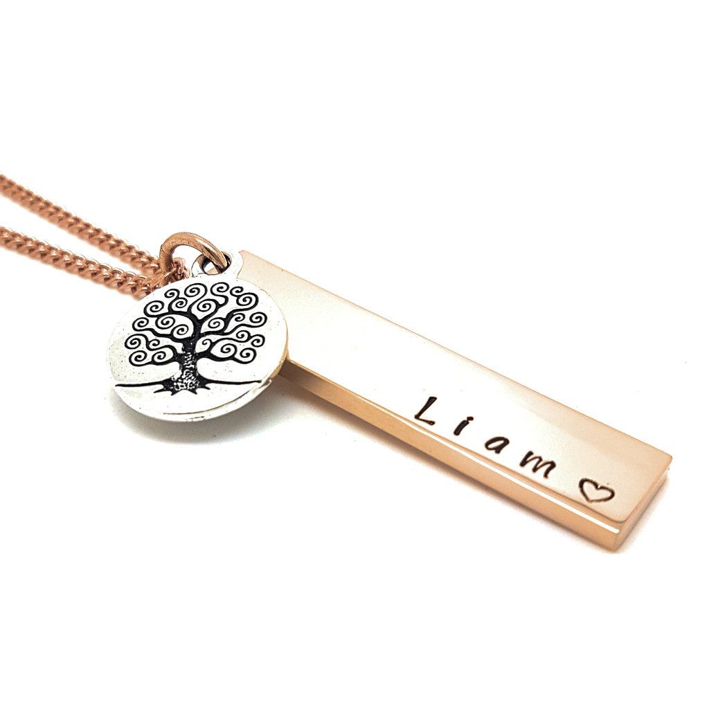 Family tree charm on sale necklace